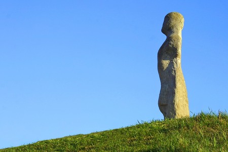 The ancient kurgan stelae (Balbals)の写真素材