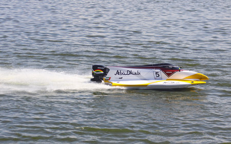VYSHGOROD, UKRAINE - JULY 29, 2011: Thani Al Qamzi (UAE) of Team Abu Dhabi drives during Formula 1...