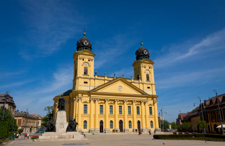Reformed Great Church in Debrecen city, Hungaryのeditorial素材