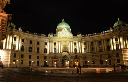 St  Michaels Wing of Hofburg Palace in Vienna, Austriaのeditorial素材