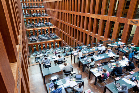 BERLIN, GERMANY - JULY 1, 2014: Humboldt University Library in Berlin. It is one of the most advanced scientific libraries in Germany