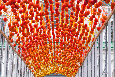 KYIV, UKRAINE - APRIL 16, 2015: Traditional Ukrainian Festival of Easter eggs Pysanka at the Saint Sophia National Sanctuary Complex in Kyiv, Ukraineのeditorial素材