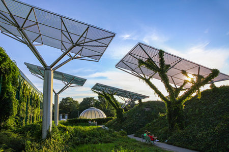 Rooftop gardens of University of Warsaw Library, Poland