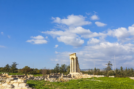 Ruins of the Sanctuary of Apollo Hylates, Cyprus. Sanctuary is located near Limassol city and about 2,5 kilometres west of the Ancient Greek town of Kourionの写真素材