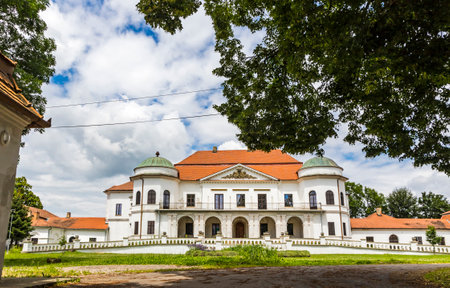 Facade of Building of Zemplin museum (Slovak: Zemplinske muzeum v Michalovciach) in Michalovce city, Slovakiaのeditorial素材