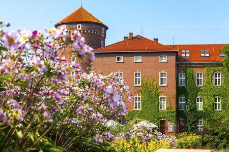 Sandomierska Tower, part of Wawel Royal Castle complex in Krakow, Poland.の写真素材