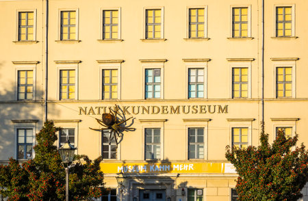 Leipzig, Germany - October 28, 2019: Natural History Museum (Naturkundemuseum) is a city museum in Leipzig with geological-paleontological, botanical, zoological and archaeological collectionsのeditorial素材