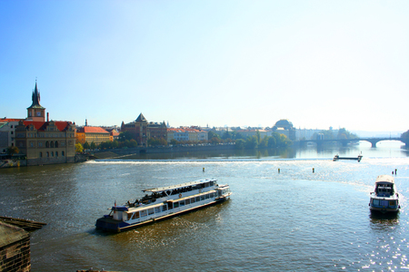 Panorama of Prague catle, old town and the Hradcany districtの写真素材