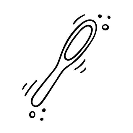 Cosmetic icon. Grater for heels in doodle style. Woman stuff, eco girls accessory concept. Vector hand drawn flat illustration isolated on white.のイラスト素材