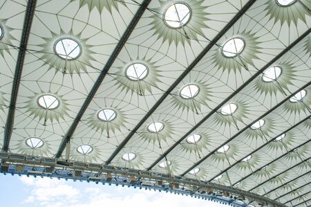 Modern and conteporary arcitectural fiction. Abstract architecture fragment.の写真素材