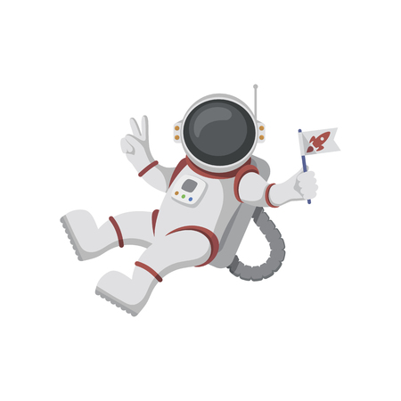 Astronaut isolated on white backgroundのイラスト素材