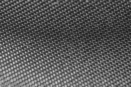 Closeup of fabrics grids or weave black and white texture