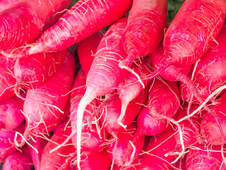 Closeup and abstract red carrot pattern.の写真素材
