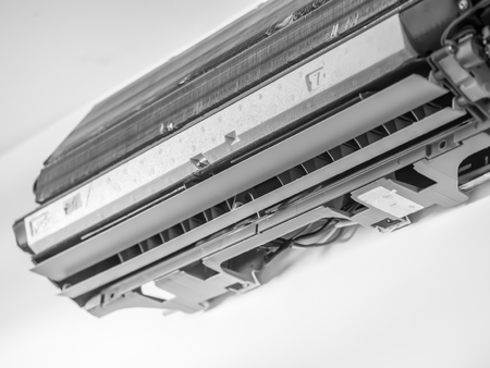 Air conditioner cleaning process and serviceの写真素材