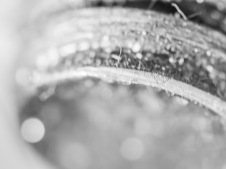 Abstract black and white bokeh and blurry backgroundの写真素材