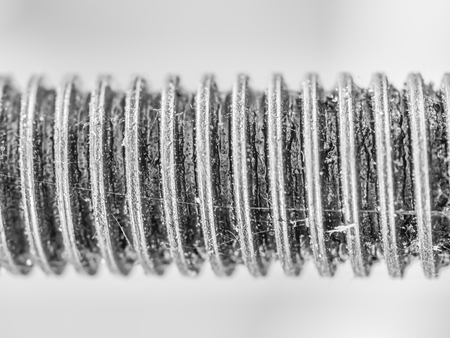 Abstract black and white stripes pattern of nut or screwの写真素材