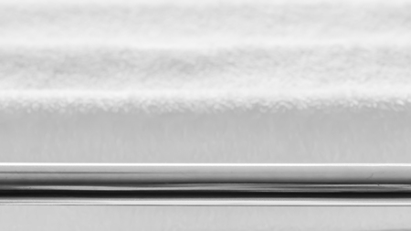 Abstract black and white tone effect of steel line with blurry fabrics background.の写真素材