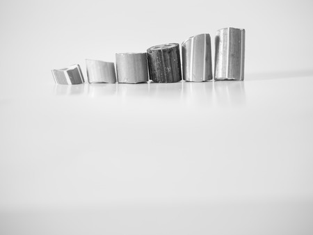 Black and white tone. Growth graph using hard candy bar 
for successful concept and idea for business or finance.の写真素材