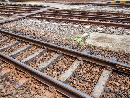 Abstract lines pattern of railway.の写真素材