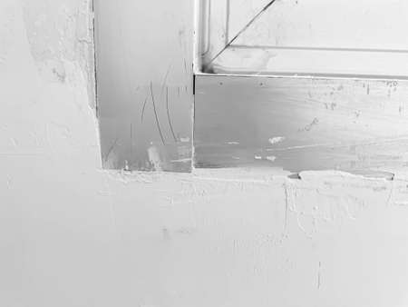 Abstract background and texture. Black and white tone of cement or concrete wall and aluminium...