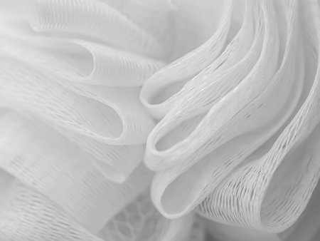 Abstract black and white mesh background for curly, wavy pattern and rough, layer texture
