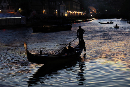 Grand Canal at nightの写真素材