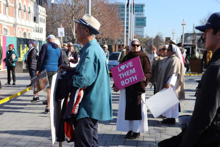 March for Life in Christchurch, NZのeditorial素材
