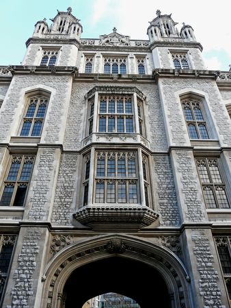 Historic facade of King's College in London, Englandの写真素材