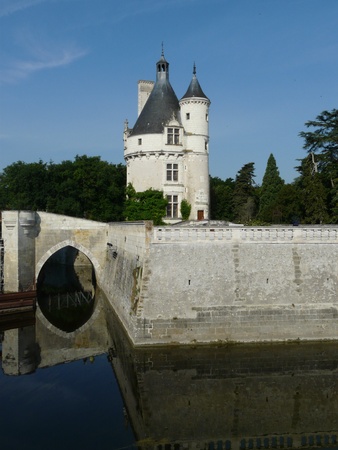 Marques Tower at the Chateau de Chenonceau, near Chenonceaux in Franceの写真素材