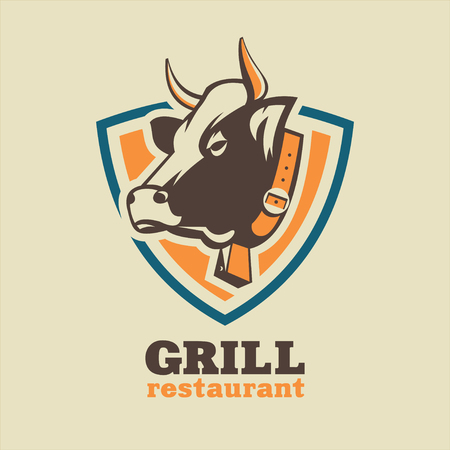 Restaurant, grill, beef dishes.のイラスト素材