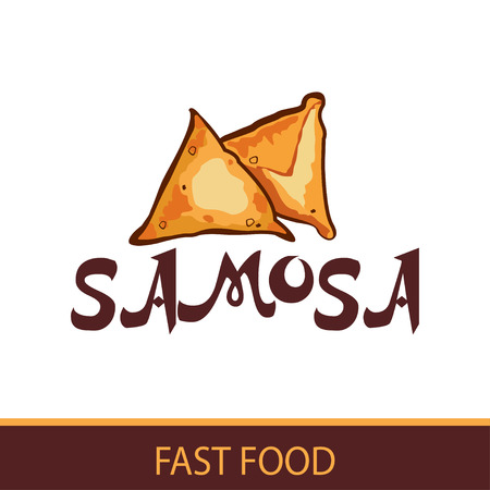 Samosa. Vector illustration. Oriental cuisine.のイラスト素材