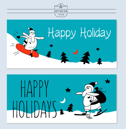 Holiday background design set.のイラスト素材