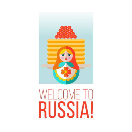 Welcome to Russia poster designのイラスト素材