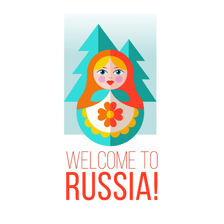 Welcome to Russia poster designのイラスト素材