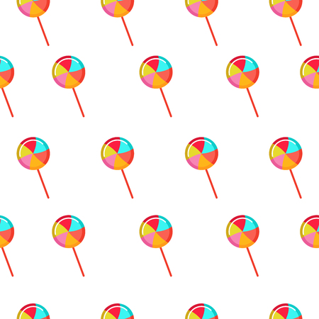 Seamless pattern. Colorful Lollipop. For printing on textiles, paper. For birthday gift packaging.  Vector illustration.のイラスト素材