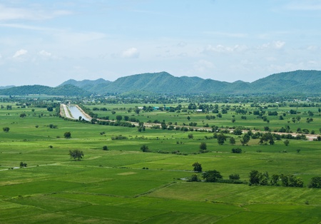 Beautiful farm near the high mountains