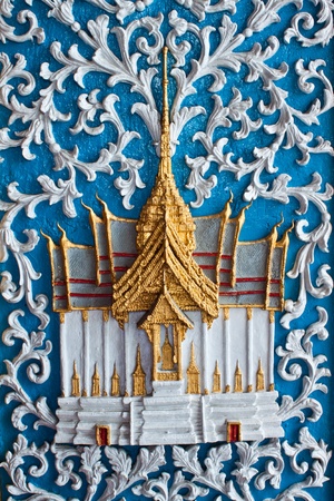 a beautiful pagoda in thailandの写真素材
