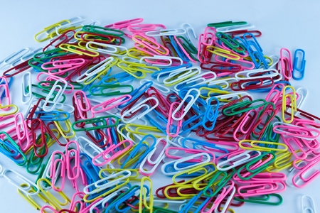 The paper clip, with beautiful colors.の写真素材