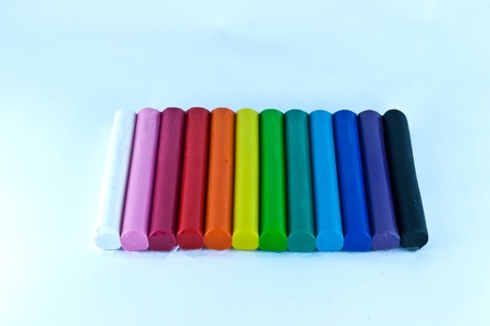 color pencils  on white backgroundの写真素材