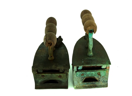 old iron isolated on a white backgroundの写真素材