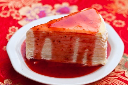 raspberry cakeの写真素材