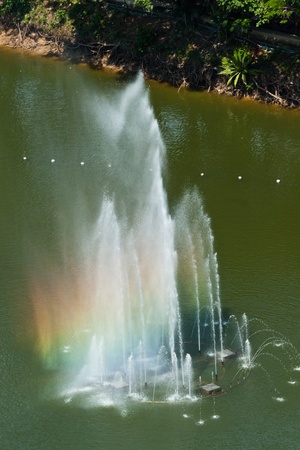 rainbow in water fountain rainbow in water fountain