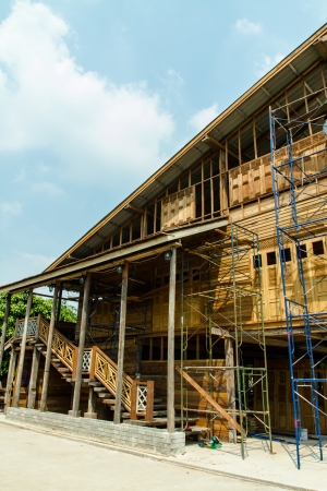 wooden houseのeditorial素材