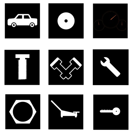 Auto parts iconのイラスト素材