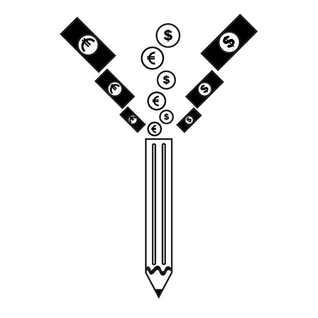 pen money iconのイラスト素材