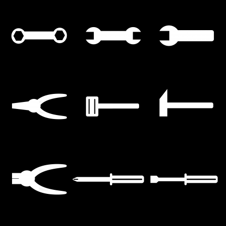 tools icon setのイラスト素材