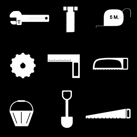 tools icon setのイラスト素材