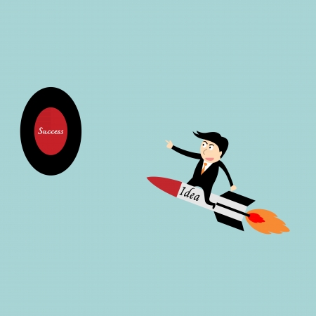 businessman rocket ideaのイラスト素材