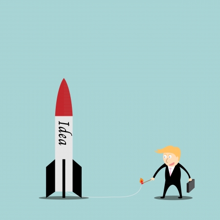 Businessmen are missiles ideas のイラスト素材