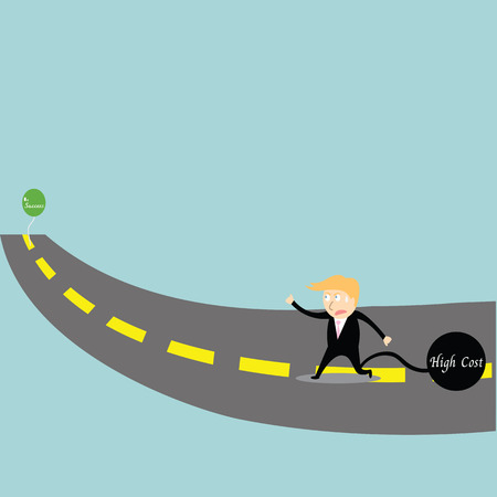 Businessman chasing successのイラスト素材